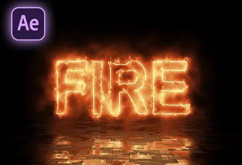 Fire Text Animation